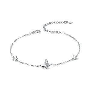 Bracelet Femme Papillon Argent Sterling 925 Zircon Cubique Cadeau Anniversaire