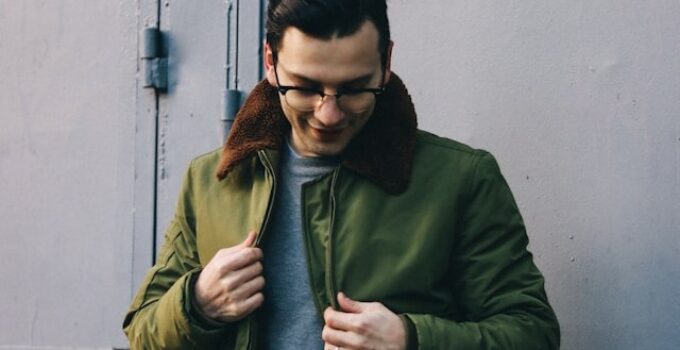blouson homme vert
